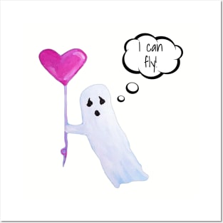 Funny Cute Ghost Posters and Art